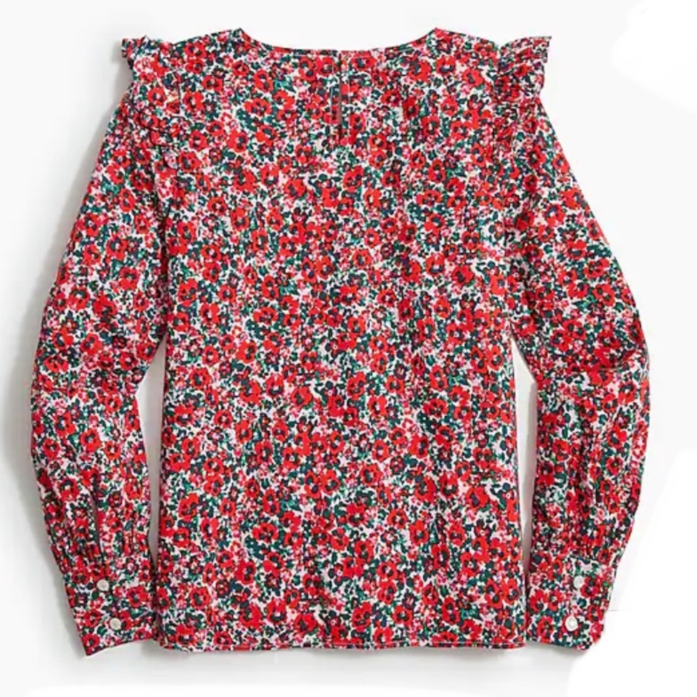 Ruffled Shoulder Blouse